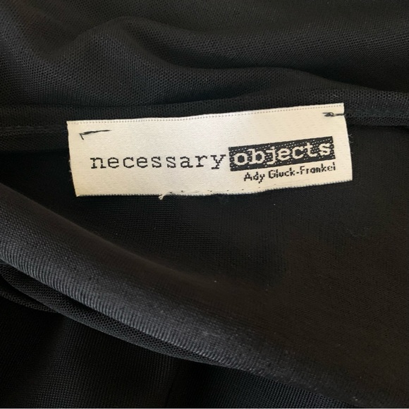 Vintage y2k Necessary Objects Sheer Mesh Dragon Asian Black Dress - Picture 10 of 10